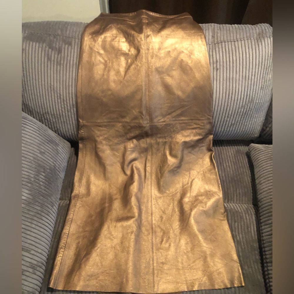Vintage BCBG maxi leather skirt